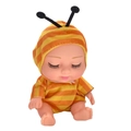 8 inch sleeping baby doll wearing yellow and orange striped honeybee costume toy - 8 Inch Bee