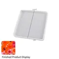 Square 10.5cm silicone resin mold for DIY coasters with translucent finish - No.1 Square Coaster / Side Length 10.5cm / Thickness 1cm