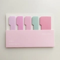 Morandi colored index sticky notes set in violet and pink within a soft pink sleeve - Trapezoid Style
