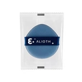 Blauwe XL ronde make-up poederdons met lintgreep in transparante verpakking - Donkerblauw (Transparante Tas)