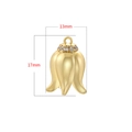 Eleganter Maiglöckchen-Anhänger in Gold mit Zirkonia-Steinen besetzt, Größe 13x17mm - Klein (13mm*17mm) / Gold