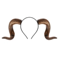 Cerchietto cosplay di Halloween con corna di pecora a spirale bronzo realistiche - Taglia unica / Oro Antico