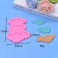 Cloud moon silicone mold for DIY fondant chocolate cake mousse baking and resin clay crafts - Large Cloud (Multi-hole Lucky Cloud)