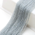 2mm faceted glass beads in grey-blue for DIY bracelets and necklaces jewelry making - Light Blue Grey