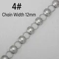 Close-up of 12mm silver beaded chain with frosted texture for DIY jewelry and bags - 4# Thick Chain (12mm Width / Per Meter)