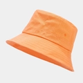 Detail of orange cotton canvas bucket hat showing metal eyelet and stitched brim - M (56-58cm) / Orange