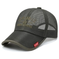 Breathable olive green mesh trucker hat with premium embroidery and durable design - Adjustable / Army Green
