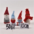 Set di 4 bambole di Natale in feltro, gnomi ed elfi, decorazioni festive da 10 cm - Piccole Bambole Decorative (Gruppo 19)