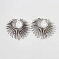 Pendientes de punta de sol plateados estilo punk en metal para hombre y mujer - Plateado