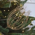 Sparkling gold glitter fireworks pick for Christmas tree floral arrangement decoration - 31cm / Flower Pick - Glitter Champagne