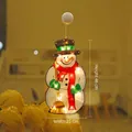 Lighted 46cm Snowman Christmas window decoration with suction cup for glass - Large Christmas Snowman