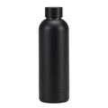 Minimalist matte black stainless steel insulated water bottle for outdoor sports - 500ml / Matte Black