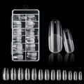 Professional clear false nail tips kit in transparent box with numbered sizes - BSW05 (120Pcs Boxed)