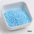 3mm sky blue glass seed beads in a white bowl for DIY jewelry making, style KK22 - KK22 Light Blue