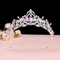 Macro shot of a Baroque crown with purple teardrop gemstone and silver filigree - No.1 Silver (Purple Stone)
