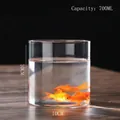 700ML cylindrical borosilicate glass vase with 10x10CM dimensions for hydroponic plants - D10cm*H10cm (700ML)