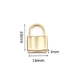 Golden heart lock pendant charm in stainless steel for DIY jewelry, size 23x16mm - Lock-10 / Gold