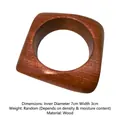 Vintage wide reddish-brown wooden bangle with natural grain and 7cm inner diameter - Inner Diameter 7.0cm/Width 3.0cm