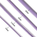 Purple round cowhide leather cords for DIY jewelry making in 1mm to 3mm diameters - Purple