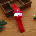 Luminous red Santa slap bracelet with LED light and soft plush fabric for Christmas decor - Red Snowman - With LED