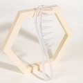 Transparent wide-tooth comb with glitter finish for long hair detangling and styling - Glitter Silver