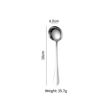 Polished silver stainless steel dinner spoon measuring 16cm in length and 4.2cm in width - 304 Stainless Steel Small Round Spoon