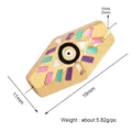 Golden plated evil eye jewelry charm with colorful enamel inlay for DIY designs - Mix Color Evil Eye (M645850-Mix Color)