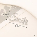 Accesorio letra Smile plateado con diamantes para decorar zapatos y el cabello - Letras Plateadas con Diamantes (D2805)