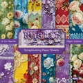 6x6 inch vintage floral scrapbooking paper set with 12 designs for DIY photo albums - R2541 24 Sheets