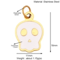 Guía de dimensiones detalladas para un colgante de calavera de acero inoxidable - Calavera