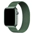 Deep green Milanese loop metal mesh watch band compatible with Apple Watch Ultra and Series - 16 Pine Needle Green / 38/40/41/42mm