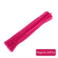 DIY Christmas tree pipe cleaners 100pcs in plum red color for crafting ornaments - Rose Red Twist Sticks
