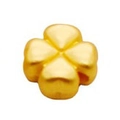 Golden matte four-leaf clover pendant accessory with a smooth minimalist jewelry design - Clover 8mm/Hole 1.8mm / Gold