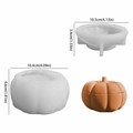 Translucent silicone pumpkin storage box mold with detailed size specifications - NO.2 Pumpkin Storage Box (Set) / White/Translucent
