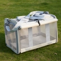Portable beige breathable pet carrier made of Oxford cloth for cats and small dogs - Beige