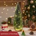 Miniatuur gevlochten torenceder kerstboom met warme lichtjes voor feestelijke tafeldecor - Ceder / 30cm Zonder Licht