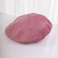 Chic dusty rose wool beret hat for women featuring a soft texture and classic round shape - M / Dusky Pink