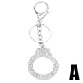 Portachiavi a manette hip hop in argento con cristalli scintillanti e chiusura a moschettone - Stile Manette / Argento