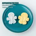 Gingerbread man cookie cutter mold 5x5.8cm for festive DIY holiday baking stamps - Gingerbread Man Stamp D
