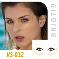 Golden star freckle face tattoo stickers VS-012 for carnival and party makeup looks - VS012 (Gold Dense Stars)