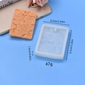 Stampo in silicone per rilievo foglia di ginkgo con un modello di foglia arancione - Stile Rilievo Foglia di Ginkgo