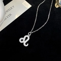 Leo zodiac constellation necklace in S925 silver with sparkling zircon pendant - Leo Style (NS984) / 925 Silver