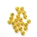 Vergulde ronde tussenkralen met schroefdraadstructuur voor DIY-sieraden maken - 5mm Draad Kralen / 18K Goud