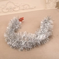 Guirlande de Noël argentée scintillante avec sequins flocon pour sapin de fête - Style Simple / Argenté