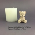 Detailed silicone mold showing teddy bear texture for DIY candle and cake decorating - Small 3D Teddy Bear