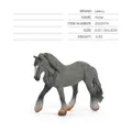 Grey Morgan horse toy model with detailed dark mane and 5.5x1.5x4.2CM dimensions - Single Grey Horse Model 9.6g
