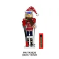 Casse-noisette de Noël 38cm skieur avec écharpe et boîte cadeau rouge à fenêtre - TN3820 Garçon de Ski