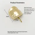 Minimalist Japanese style golden alloy hair hook with polished metallic finish and back hook - Gold