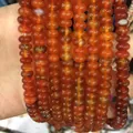 Orange carnelian agate abacus beads for DIY jewelry making handmade bracelets - Red Agate / 5*8mm (approx. 73 pcs/strand)
