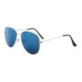 Silver Frame Blue Mirror Lens